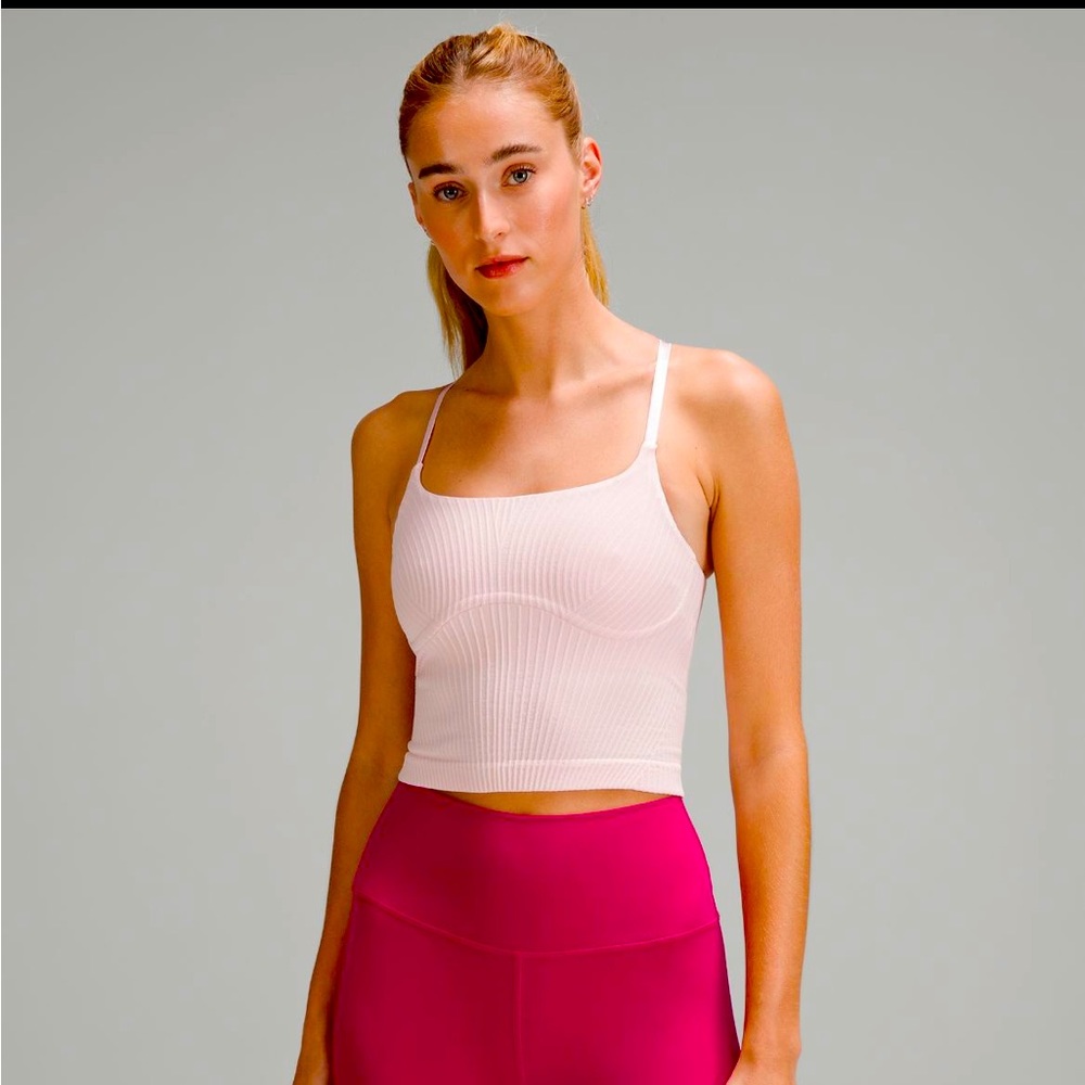 lululemon strappy seamless yoga shelf tank top